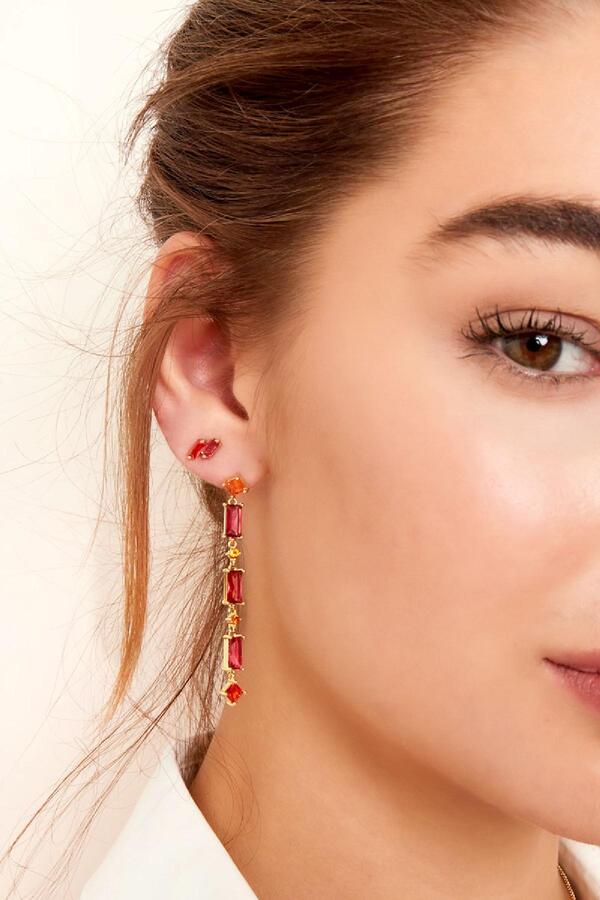 Ear studs colored stones - Sparkle collection